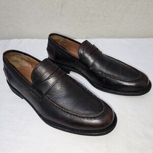 Frye Tyler Men's Burnished Black Leather Penny Loafers FR40433 Size 9.5 D